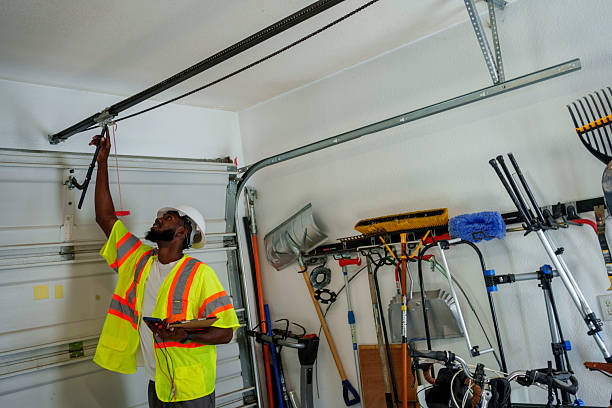 Professional Garage Door Panel Replacement technician working in Traverse City, MI